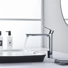 Modern style bathroom brass tall body water faucet washbasin tap